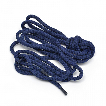 Шнурки круглые 4,1 мм 09с2045 длина 120 см, компл.2шт, цв.синий