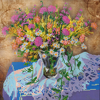 Схема на холсте АБРИС АРТ арт. AC-214 Луговые цветы - 1 30х30 см