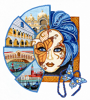 Набор для вышивания СДЕЛАЙ СВОИМИ РУКАМИ арт.В-29 Венецианская маска 42х48 см