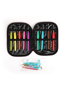 Набор алюминиевых крючков для вязания Maxwell Colors с эргономичной ручкой арт. MAXW.62785 (2.0-6.0 мм)