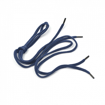 Шнурки круглые 4 мм ШО-36 длина 80 см, компл.2шт, цв.синий