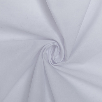 Ткань рубашечная 115 г кв.м 65% полиэстер, 35% хлопок шир.150 см арт.Р.24017.01 цв.01 белый уп.25м (±5м)