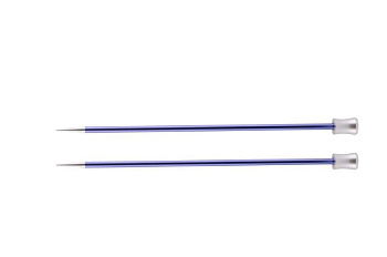 47298 Knit Pro Спицы прямые для вязания Zing 3,75мм/35см, алюминий, аметистовый, 2шт