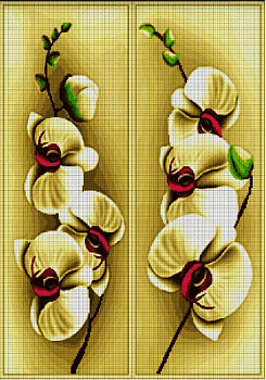 Набор для вышивания бисером MAGIK CRAFT арт.N2003 Орхидеи 41х58 см
