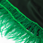 Перья на ленте Страус TBY арт.15-025 шир.15см цв. зеленый  уп.2м
