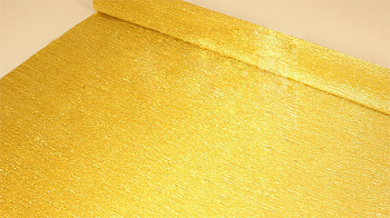 Бумага гофрированная Италия 50см х 2,5м 180г/м² цв.801 золото