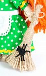 Набор для изготовления игрушки из льна и хлопка с волосами из пряжи арт.ПЛДК-1452 Хозяюшка 15,5 см