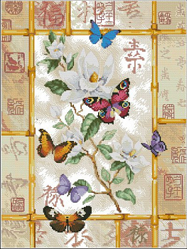 Набор для вышивания DIMENSIONS арт.DMS-35063 Сверкающие бабочки 30х41 см