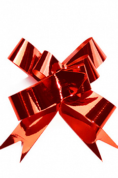 Бант бабочка 164/20 метал. красный (1,6х33см)
