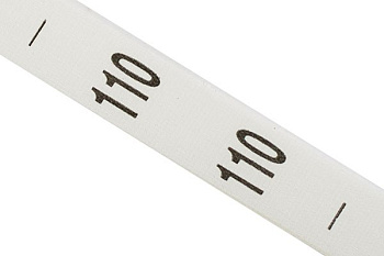 Размерники полиэстер 110 белый 10х40 мм в рул. 1250 шт (50м)