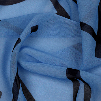 Ткань Шифон-шелк 50 г/м² 100% пэ шир.150 см арт.T.0316.03 цв.голубой рул.35м