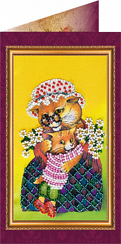 Набор для вышивания бисером АБРИС АРТ арт. AO-044 Любимой бабушке 8,4х14 см