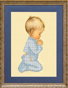 Рисунок на ткани СЛАВЯНОЧКА арт. КС-097 Молитва мальчика 19х24 см