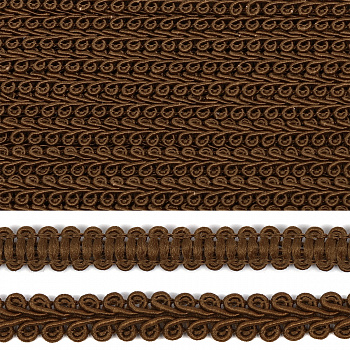 Тесьма Шанель плетеная TBY шир.8мм 0384-0017 цв.30 коричневый уп.9м