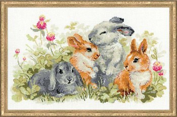 Набор для вышивания РИОЛИС арт.1416 Забавные крольчата 40х25 см