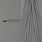 Шнурки плоские 10мм классическое плетение дл.100см цв. черно-белый шашки (25 компл)