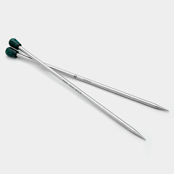 36209 Knit Pro Спицы прямые для вязания Mindful 12мм/25см, нержавеющая сталь, серебристый, 2шт
