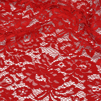 Кружевная ткань (гипюр) с кордом арт.TBY.LN-3002 шир.145см 130 г/м² цв.146 т.красный уп.22,86м
