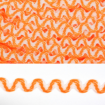 Тесьма плетеная вьюнчик арт.С-3726 (3582) г17 шир.7мм (5мм) рис.9313 цв.133 оранжевый-белый уп.20м