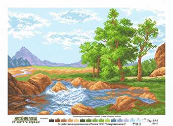 Рисунок на канве МАТРЕНИН ПОСАД арт.37х49 - 0684 Весенние ручьи