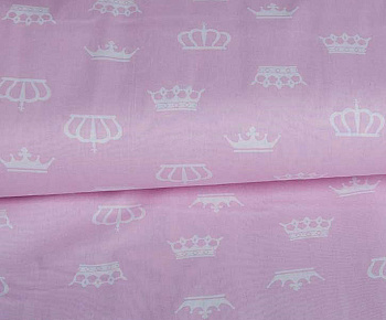 Ткань хлопок Короны-1694, 125г/м², 100% хлопок, шир.150см, цв.04 розовый уп.3м