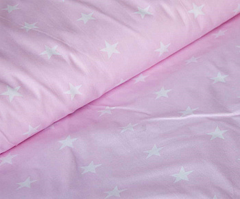 Ткань хлопок Звездочки-1700, 125г/м², 100% хлопок, шир.150см, цв.02 розовый уп.3м