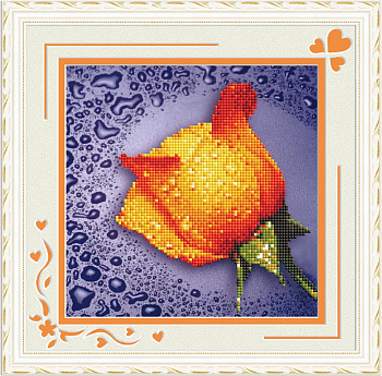 Набор Колор Кит мозаичная картина арт.КК.80211 Желтая роза 22х22