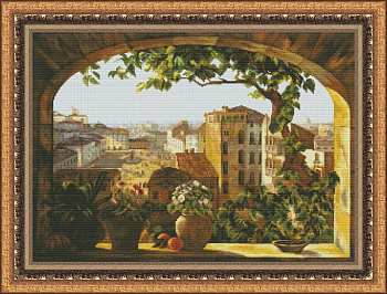 Набор для вышивания ЮНОНА арт.1102 Окно в Рим 44х31.5 см