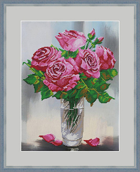 Набор для вышивания бисером GALLA COLLECTION арт.Л 338 Розовый аромат 30х40 см