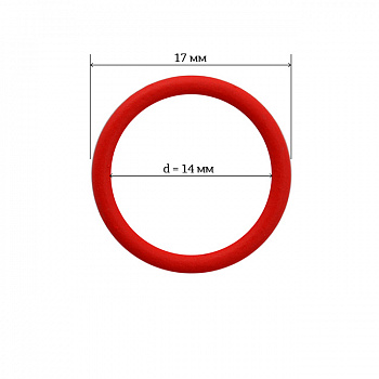Кольцо для бюстгальтера Ø14мм металл ARTA.F.2831 цв.100 красный, уп.50шт