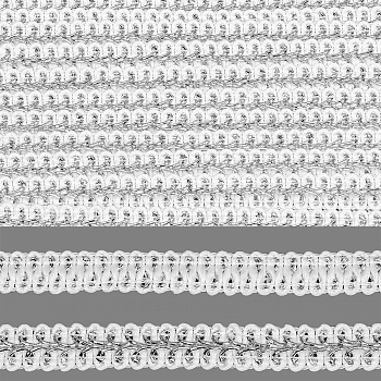 Тесьма Шанель плетеная TBY шир.8мм 0384-0017 цв.серебро уп.9м