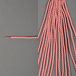 Шнурки круглые 5мм с наполнителем дл.100см цв. бело-красный шашки (25 компл)