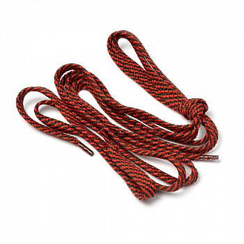Шнурки плоские 9 мм 7с859 длина 100 см, компл.2шт, цв. черный с красным узкая полоска