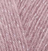 Пряжа для вязания Ализе Angora Gold Simli (5% металлик, 20% шерсть, 75% акрил) 5х100г/500м цв.295 розовый