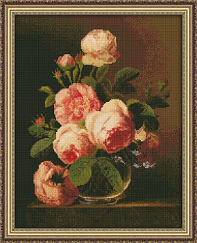 Набор для вышивания ЮНОНА арт.0120 Розы 26х33 см