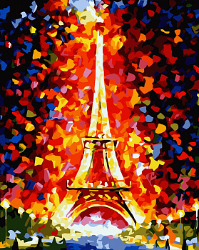 Картины по номерам Белоснежка арт.БЛ.862-AB Париж - огни Эйфелевой башни 40х50 см