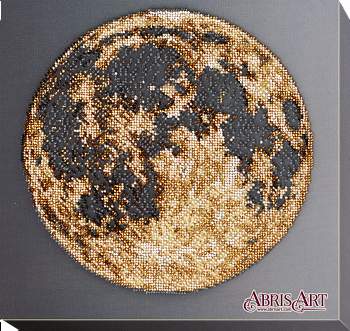 Набор для вышивания бисером АБРИС АРТ арт. AB-702 Луна 33х33 см