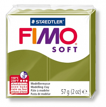 FIMO Soft полимерная глина, запекаемая в печке, уп. 56г цв.оливковый арт.8020-57