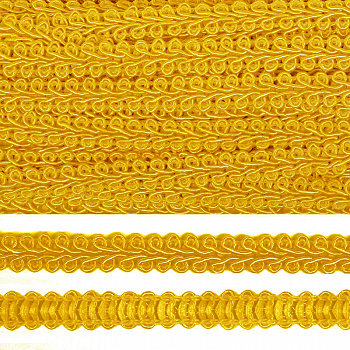 Тесьма TBY Шанель плетеная шир.8мм 0384-0016 цв.17 желтый уп.18,28м