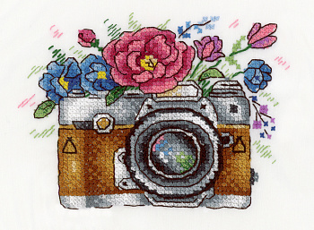 Набор для вышивания ЖАР-ПТИЦА арт.В-255 Цветочный кадр 9х12 см