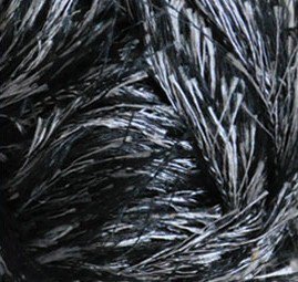 Пряжа для вязания Ализе Decofur Травка (100% полиэстер) 5х100г/110м цв.1378 черный с белым