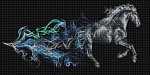 Набор для изготовления картин АЛМАЗНАЯ ЖИВОПИСЬ арт.АЖ.1828 «Конь в дыму» 60х30 см
