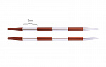 42148 Knit Pro Спицы съемные для вязания SmartStix 5,5мм для длины тросика 20см, алюминий, серебристый/охра