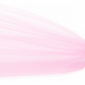 Фатин Кристалл средней жесткости блестящий арт.K.TRM шир.300см, 100% полиэстер цв. 69 К уп.5м - бледно-розовый