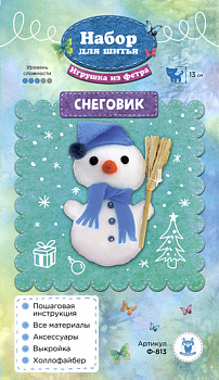 КЛ.70211 Набор для шитья игрушки из фетра SOVUSHKA арт.Ф-813 Снеговик