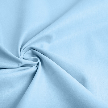 Ткань ранфорс гладкокраш., арт.WH V54, 130г/м²,100% хлопок, шир.240см, цв.голубой, уп.10м