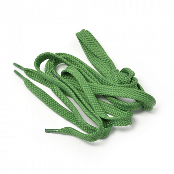 Шнурки плоские 9 мм 7с859 длина 100 см, компл.2шт, цв.зеленый
