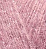 Пряжа для вязания Ализе Angora Gold Simli (5% металлик, 20% шерсть, 75% акрил) 5х100г/500м цв.144 темная пудра