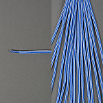 Шнурки круглые 5мм с наполнителем дл.100 см цв. бело-синий продольная полоска (25 компл)
