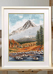 Набор для вышивания ОВЕН арт. 1514 Осень в горах 25х35 см